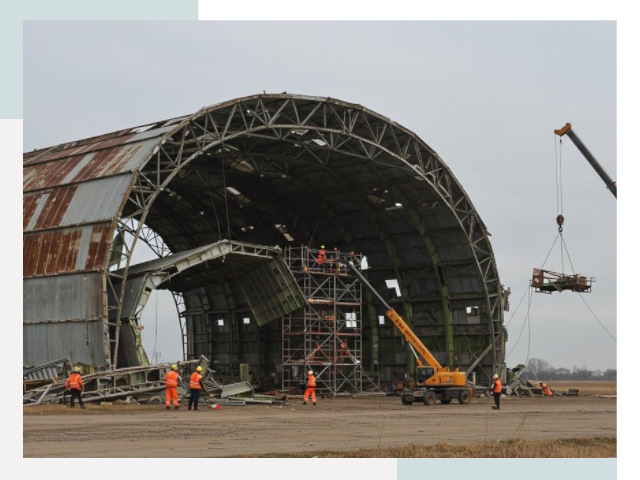 Демонтаж ангаров в Нижнем Новгороде